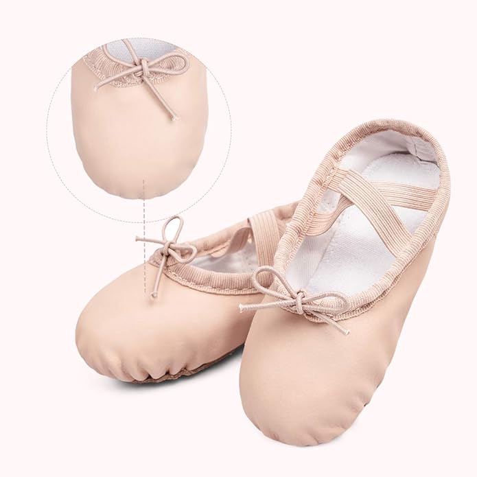 Stelle Ballet Shoes for Girls Toddler Ballet Slippers Soft Leather Boys Dance Shoes for Toddler/Little Kid/Big Kid
