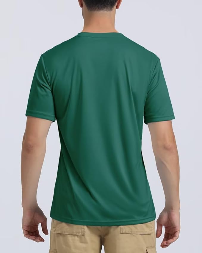 Boladeci Men's Swim Shirt Short Sleeve UPF 50+ Sun Protection SPF UV Moisture Wicking Lightweight Quick Dry Rash Guard