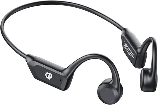 Bone Conduction Headphones, Open Ear Headphones Wireless Bluetooth with Mic, Superior Sound Running Headphones 10H Playtime, Comfortable Fit Waterproof for Music, Workouts, Travel