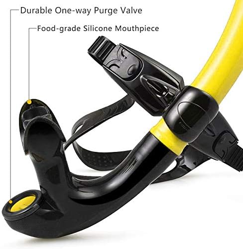 ZIONOR Snorkel Lap Swimming Swimmer Training Diving Snorkeling Comfortable Mouthpiece One-Way Purge Valve for Pool Open Water