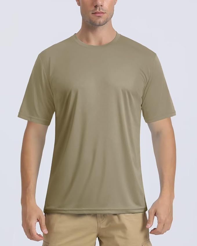 Boladeci Men's Swim Shirt Short Sleeve UPF 50+ Sun Protection SPF UV Moisture Wicking Lightweight Quick Dry Rash Guard