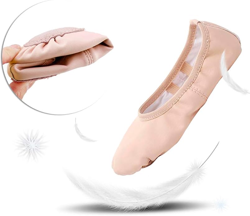 Stelle Ballet Shoes for Girls Toddler Ballet Slippers Soft Leather Boys Dance Shoes for Toddler/Little Kid/Big Kid