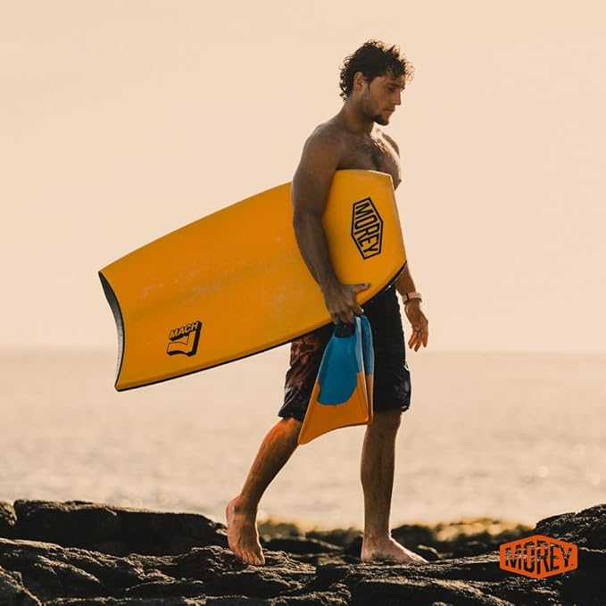 MOREY® Mach 7, Pro Bodyboard; Body Boards for Beach, Embedded Rod for Durability, Engineered with HDPE Slick Bottom for Speed (2025 Model)