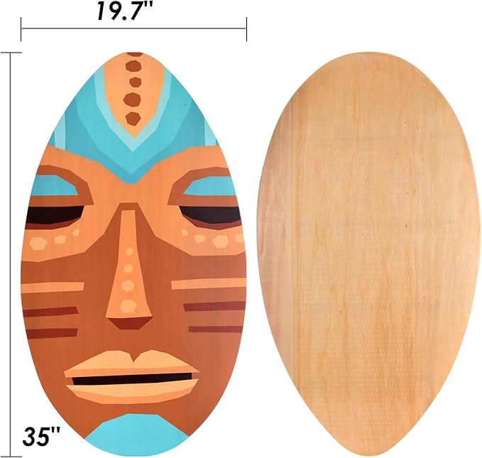 seething 35 Inch Skimboard with High Gloss Coat Wood Skim Board for Beginners,Kids, Teenagers, Adults and All Skimming