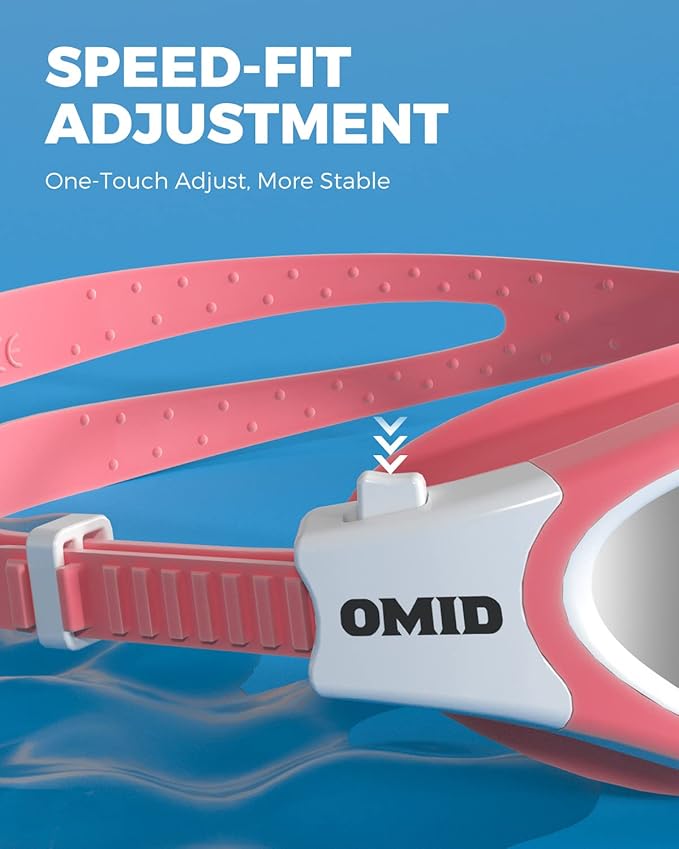 OMID Swim Goggles, P2 Polarized Swimming Goggles for Men Anti-fog Goggles Swimming for Adult Women