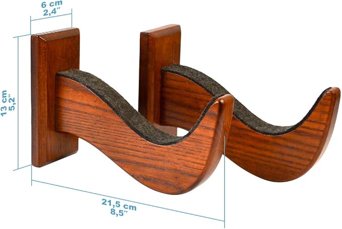TESLYAR Surfboard Wall Mount – Wooden Surfboard Rack for Wall Storage – Solid Wood Hooks for Surfboard, Snowboard, Paddle Board & Wakeboard – Wave Style
