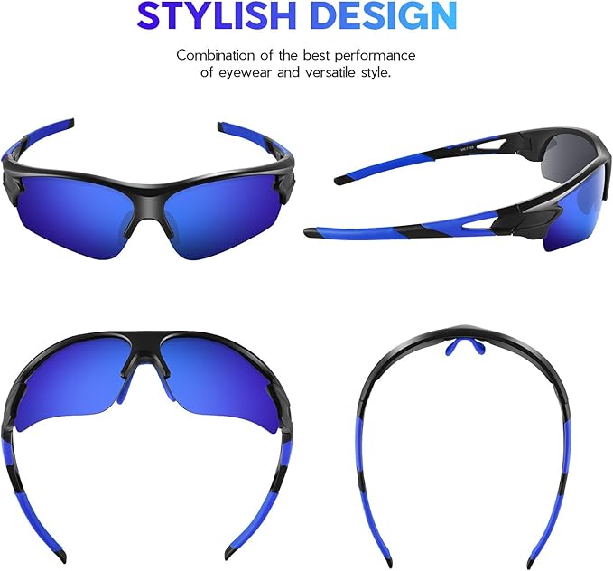 BEACOOL Polarized Sports Sunglasses for Men Women Youth Baseball Fishing Cycling Running Golf Motorcycle Tac Glasses UV400