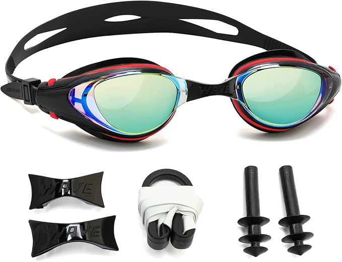 Nearsighted Swim Goggles, Shortsighted Optical Swimming Goggles No Leaking Anti Fog UV Protection for Adult Men Women