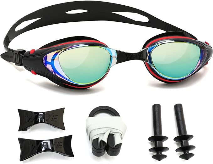 Nearsighted Swim Goggles, Shortsighted Optical Swimming Goggles No Leaking Anti Fog UV Protection for Adult Men Women