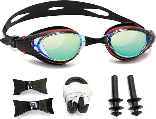 Nearsighted Swim Goggles, Shortsighted Optical Swimming Goggles No Leaking Anti Fog UV Protection for Adult Men Women