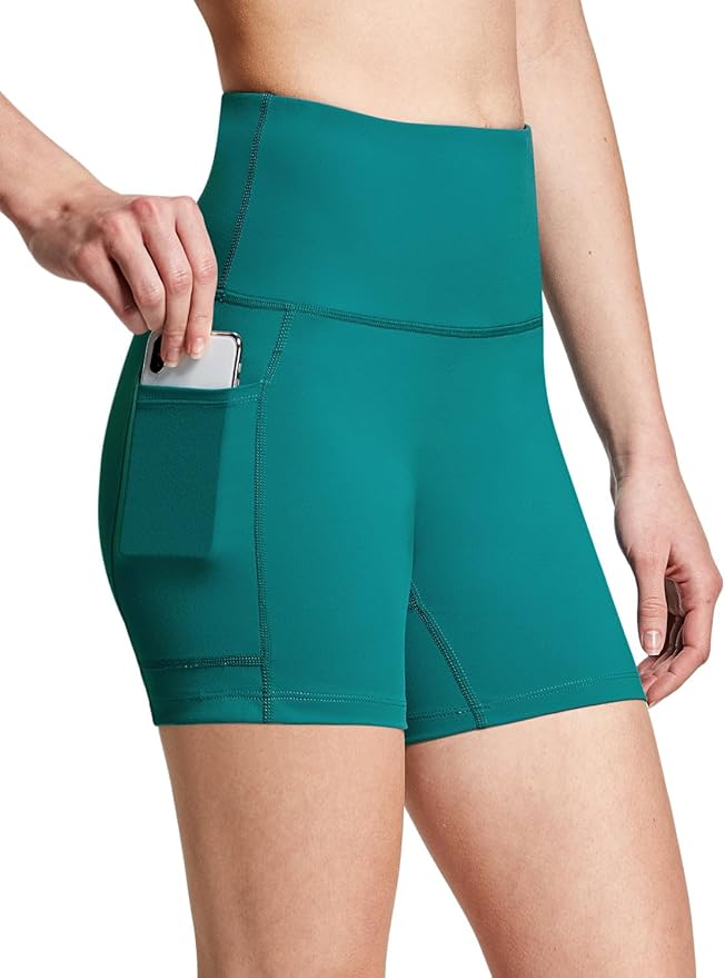 baleaf Women's 8"/ 5"/ 3" Biker Shorts High Waist Yoga Workout Gym Running Volleyball Spandex Shorts with Pockets