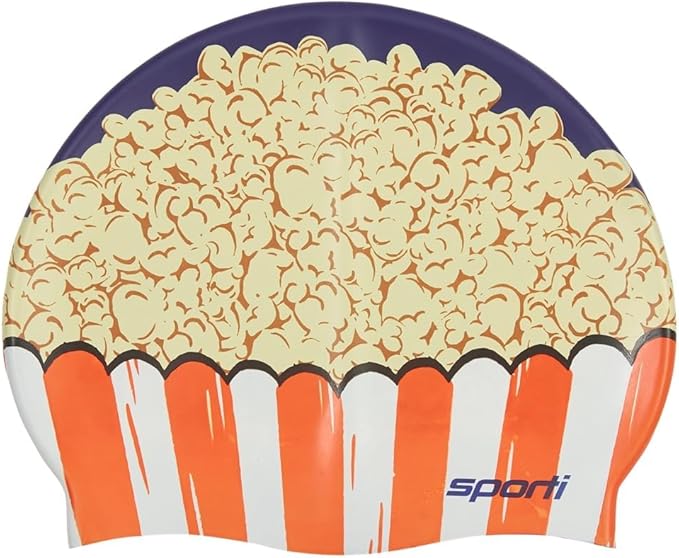 Sporti Silicone Swim Cap for Kids, Unisex Youth Swimming Cap, Protection Bathing Caps for Your Children, Aged 2-10