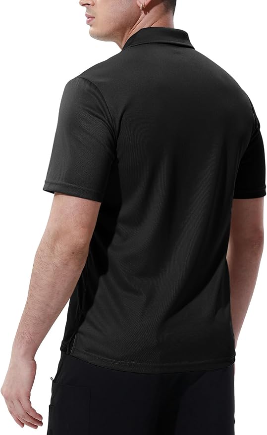 TBMPOY Men's Polo Shirts with Pocket Short Sleeve Quick Dry Casual Sports Outdoor Golf Shirt