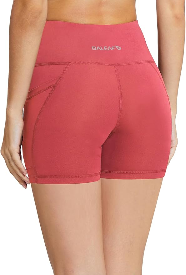 baleaf Women's 8"/ 5"/ 3" Biker Shorts High Waist Yoga Workout Gym Running Volleyball Spandex Shorts with Pockets