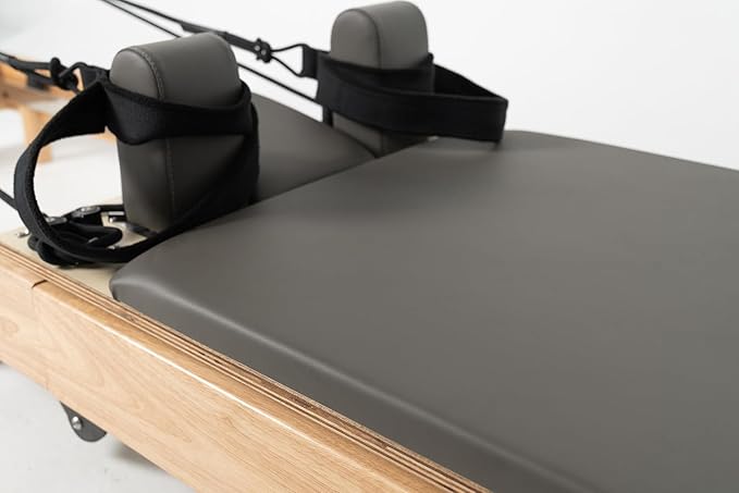 Pilates Reformer Machine, Wood Foldable Pilates Machine Equipment for Home Workout