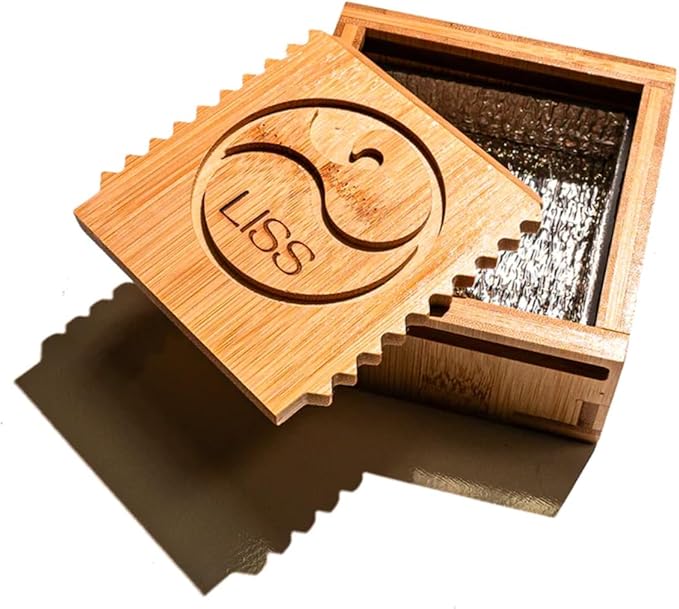 Surf Wax Box Insulated, Bamboo Holder with Insulated Interior, Wax Comb and Remover, Works with All Wax Types - Wax Not Included
