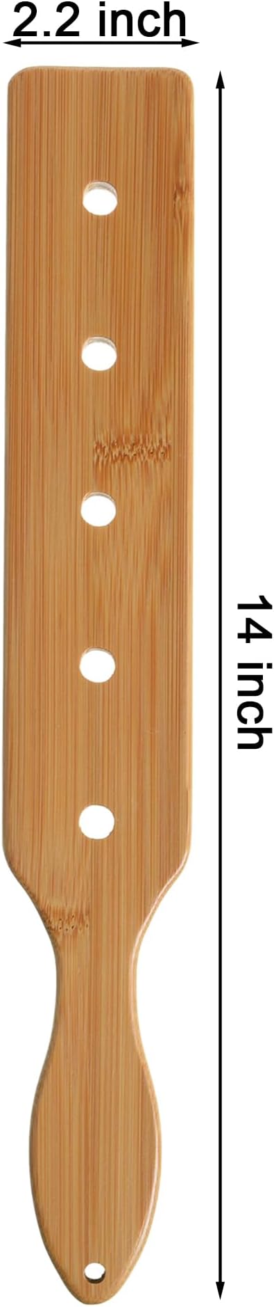Bamboo Wood Paddle, 14 Inch Wooden Paddle with Airflow Holes