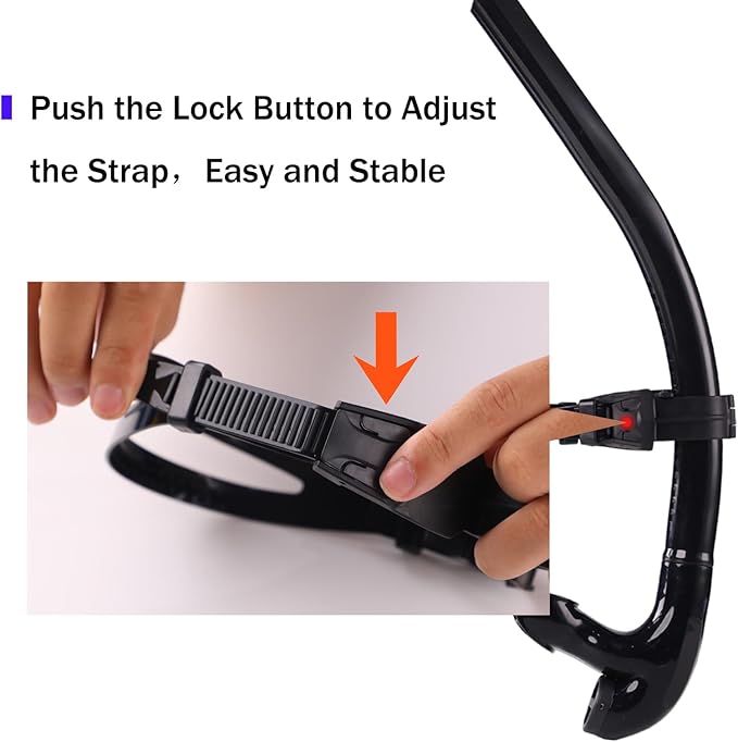 Swim Snorkel for Lap Swimming，No Loud gurgling Noise No Hurt Forehead No Slip Swimming Snorkeling Training for Adult/Kid/Youth,Swimmer Snorkle Center Mount Snorkel One-Way Purge Valve