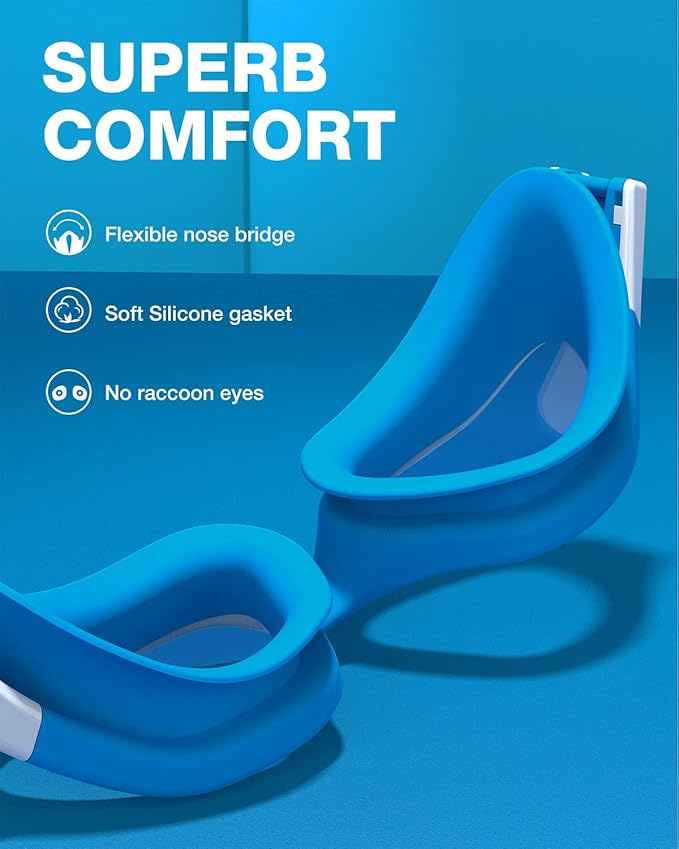 ZIONOR G1 Polarized Swimming Goggles for Unisex Adult Women Anti Fog 100% Anti UV Diving Goggles