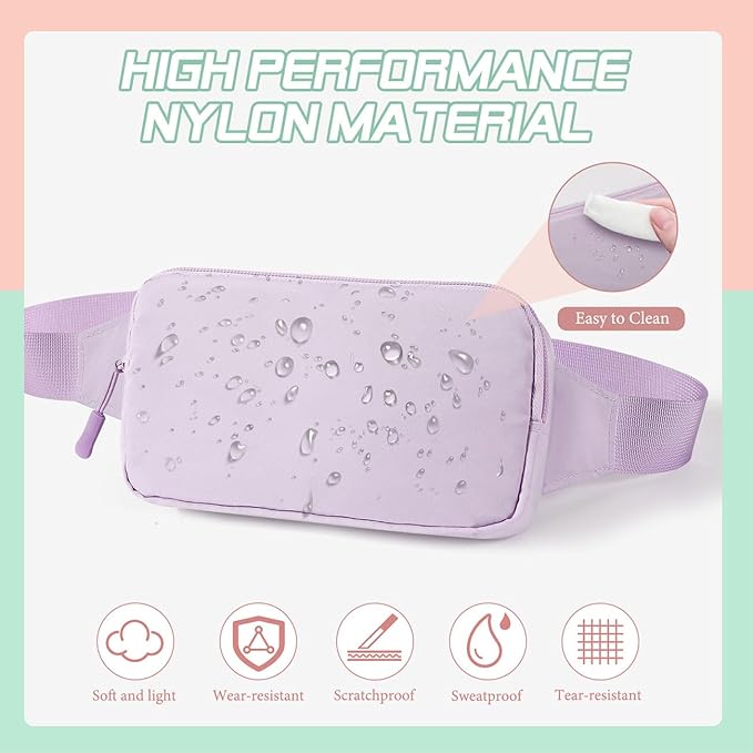 MoKo Fanny Packs for Women Men, Fashion Running Waist Packs, Crossbody Mini Bag Fanny Pack Belt Bag with Adjustable Strap for Running Outdoors Workout Travel Hiking Cycling