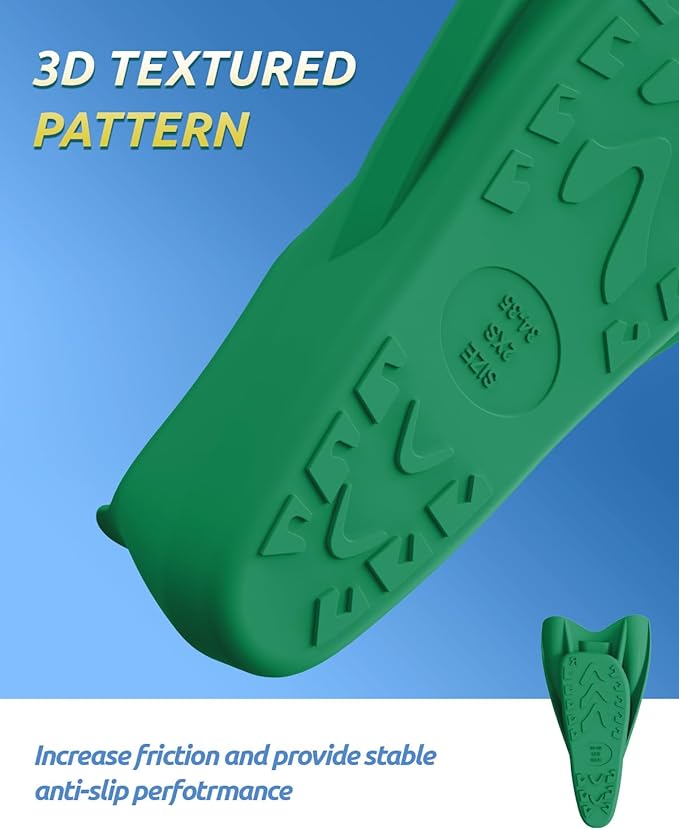 W WSTOO Streamlined Swimming Fins,Training Short Flippers,Silicone Swimming Flippers for Kids Adults Men and Women for Swimming Snorkeling and Diving