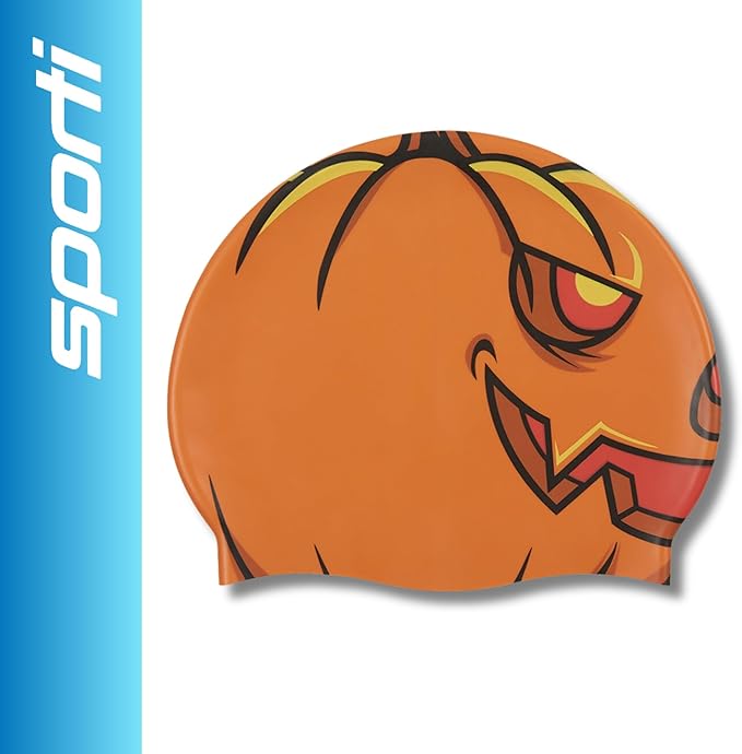 Sporti Silicone Swim Cap for Kids, Unisex Youth Swimming Cap, Protection Bathing Caps for Your Children, Aged 2-10