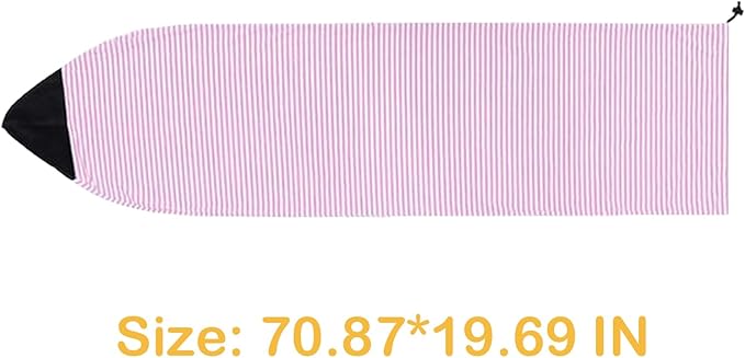 Surf Sock, Surfboard Sock Cover for Longboard Paddleboard Surf Board Sup Paddle Board, 6-8 FT Foot Quick Dry Stretch Surfboard Bag Sleeve with Drawstring Closure