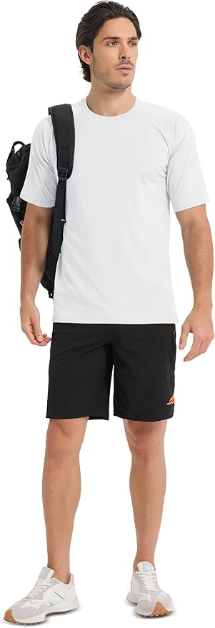 MAGCOMSEN Men's Short Sleeve UPF 50+ Sun Protection Shirts Quick Dry Athletic T-Shirt Hiking Running Swimming Rash Guard