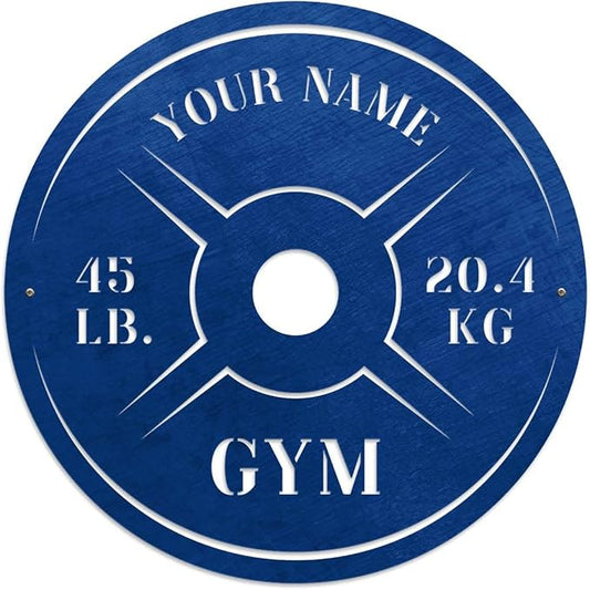 Personalized Home Gym LED Tin Metal Sign Multiple Sizes, Weight Lifting Exercise Workout Room Training Fitness Center Motivational Inspirational Quotes Decor Wall Art Hanging Accessories (07 w/o LED)