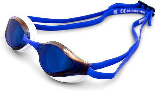 ARENA Unisex Python Racing Swim Goggles for Men and Women Anti-Fog No Leak Max Comfort Dual Strap, Mirror/Non-Mirror Lens