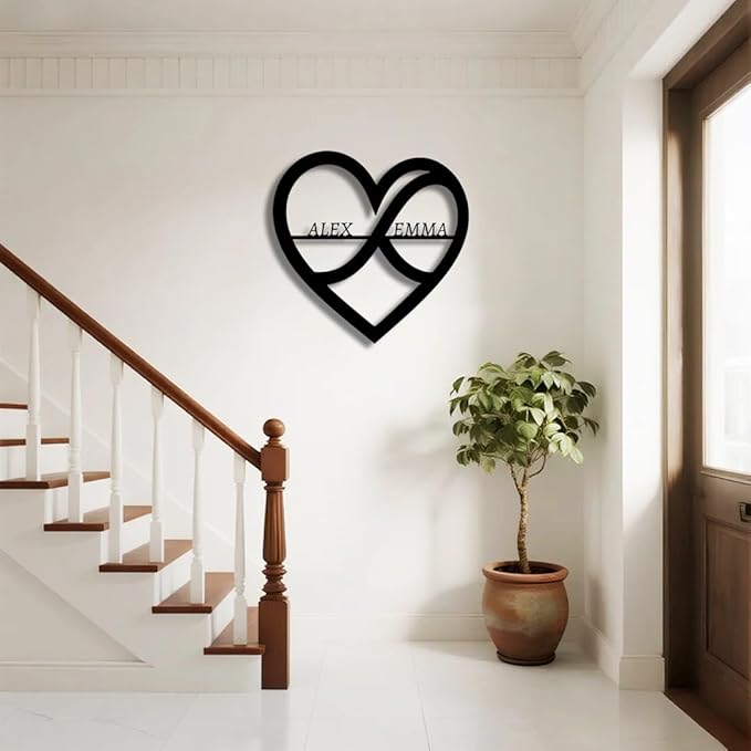 Personalized Wedding Metal Name Sign | Custom Wall Art Gifts for Couples | Custom Metal Signs |Engagement Gift | Anniversary Wedding Date Sign | Bedroom Decor for Couples
