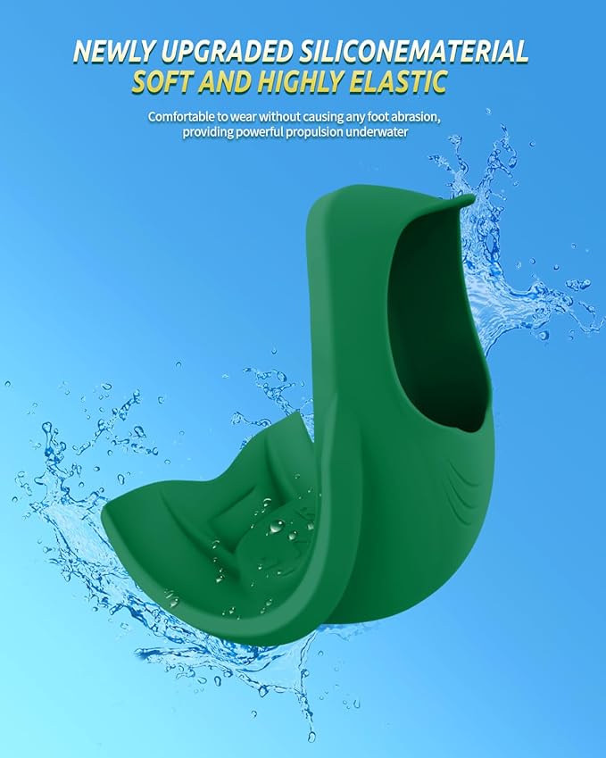 W WSTOO Streamlined Swimming Fins,Training Short Flippers,Silicone Swimming Flippers for Kids Adults Men and Women for Swimming Snorkeling and Diving