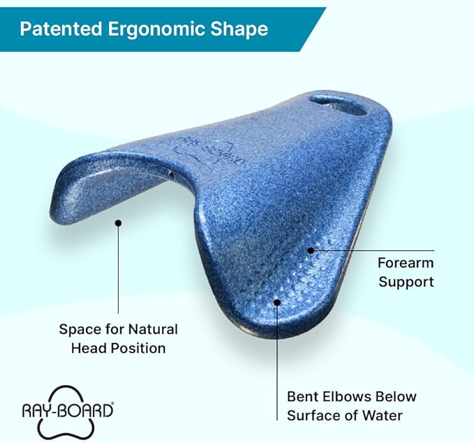 Swim Kickboard: Ergonomic for Comfort and Performance- Promotes Natural Swimming Position, Supportive Kick Board | Advanced Workout and Training Equipment for Pool