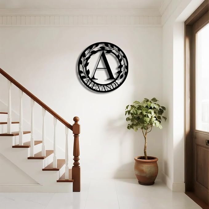 Personalized Metal Last Name Sign | Custom Metal Signs | Family Wall Art & Split Letter Name | Wedding Gift & Anniversary | Indoor Decor Gift for Women, Men, Wife, Parents, Couple