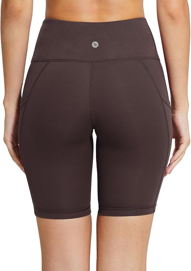 baleaf Women's 8"/ 5"/ 3" Biker Shorts High Waist Yoga Workout Gym Running Volleyball Spandex Shorts with Pockets