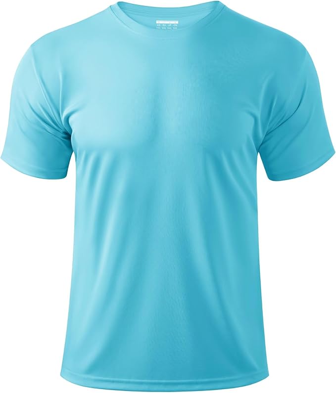 Boladeci Men's Swim Shirt Short Sleeve UPF 50+ Sun Protection SPF UV Moisture Wicking Lightweight Quick Dry Rash Guard