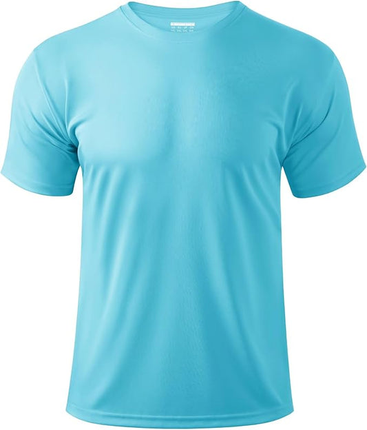 Boladeci Men's Swim Shirt Short Sleeve UPF 50+ Sun Protection SPF UV Moisture Wicking Lightweight Quick Dry Rash Guard