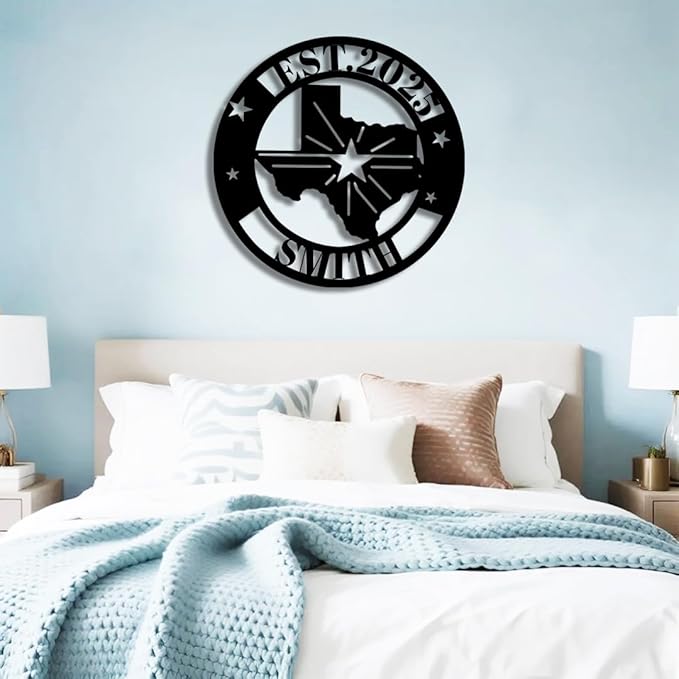 Personalized Texas Map Metal Name Sign | Custom Metal Signs | Decoration Yard Sign | Indoor Decor Gift for Women, Men, Wife, Parents, Couple