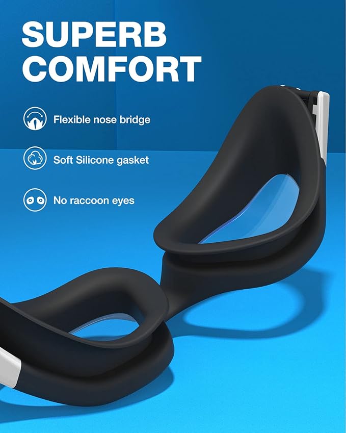 ZIONOR G1 Polarized Swimming Goggles for Unisex Adult Women Anti Fog 100% Anti UV Diving Goggles