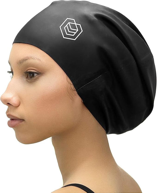 SOUL CAP - Large Swimming Cap for Long Hair - Designed for Long Hair, Dreadlocks, Weaves, Hair Extensions, Braids, Curls & Afros - Women & Men - Silicone