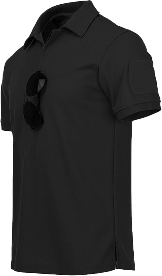 SCODI Mens Polo Shirts Performance Short Sleeve Tactical Shirts Athletic Golf Shirt for Men Daily Casual Collared T-Shirt