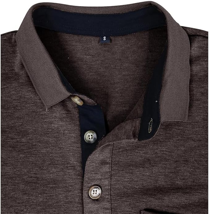 Men's Casual Polo Shirts Classic Button Basic Short Sleeve Shirt Solid Color Cotton Tees Golf Stylish Tops