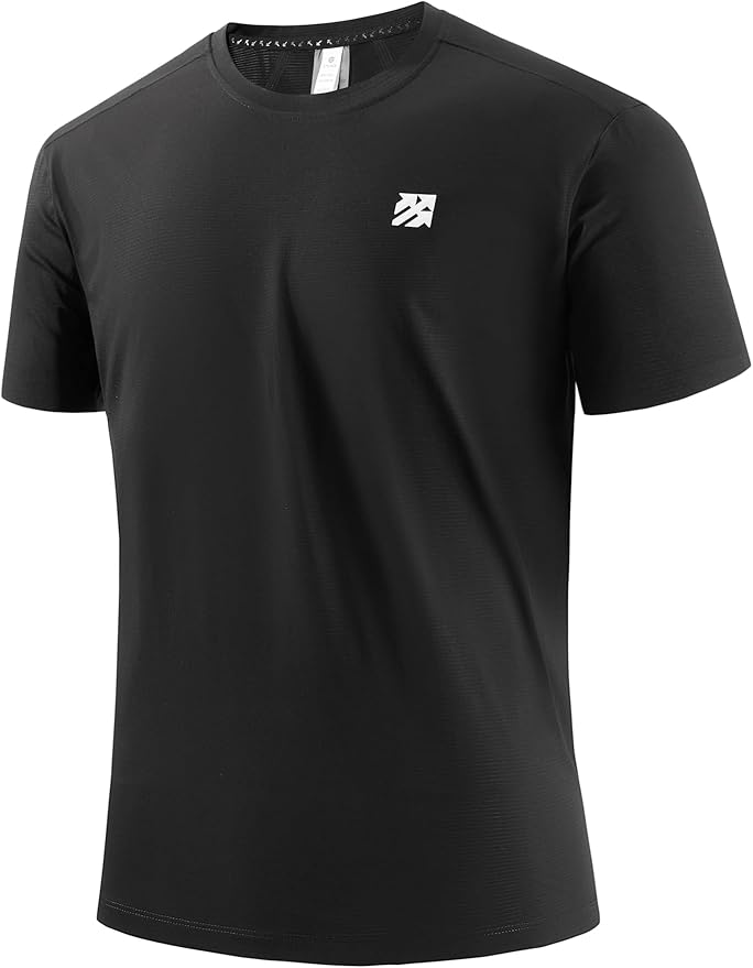 Mens Seamless Workout T-Shirts Lightweight Moisture Wicking Running Hiking Camping Tennis Pickleball Shirts for Men