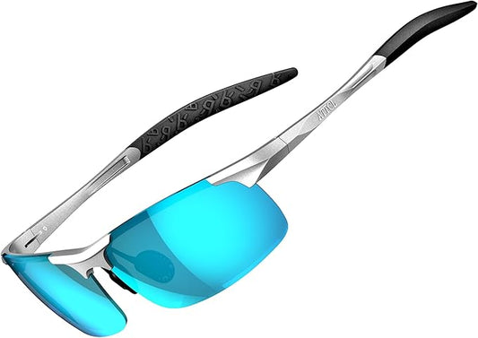 ATTCL Men's Sports Polarized Sunglasses Men for Driving running Fishing Golf - UV Protection Sun glasses Metal Frame