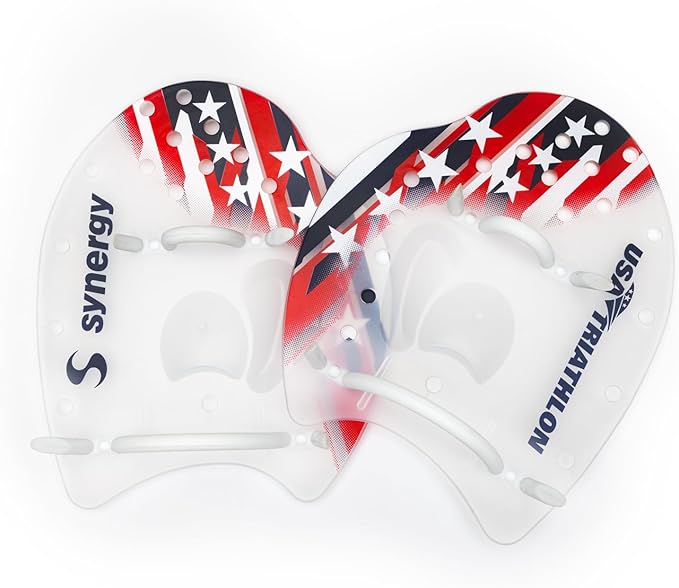 Synergy Hand Paddles for Swim Training (USAT, Medium)
