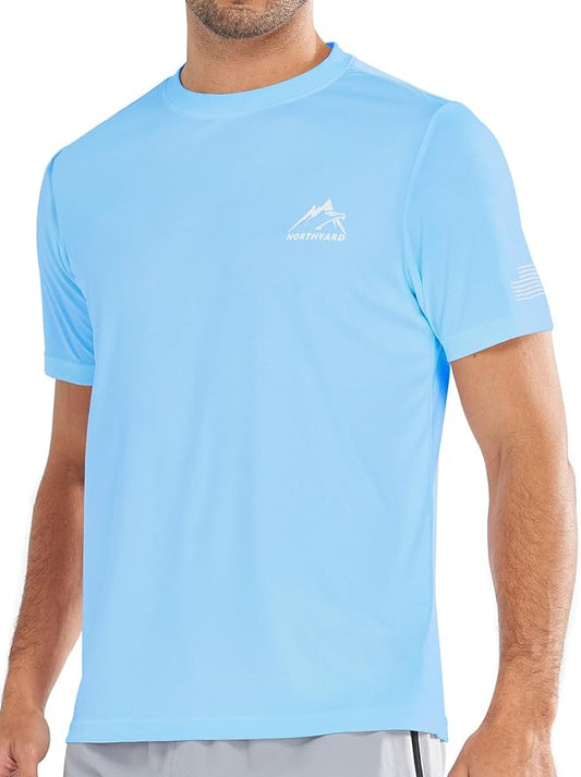 NORTHYARD Men's UPF 50+ Sun Protection Shirts Swim SPF UV Quick Dry Short Sleeve T-Shirts for Athletic Fishing Rash Guard
