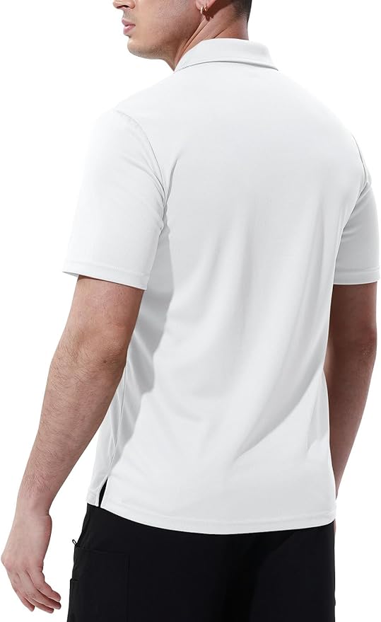 TBMPOY Men's Polo Shirts with Pocket Short Sleeve Quick Dry Casual Sports Outdoor Golf Shirt