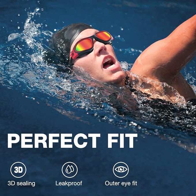 ZIONOR G1 Polarized Swimming Goggles for Unisex Adult Women Anti Fog 100% Anti UV Diving Goggles