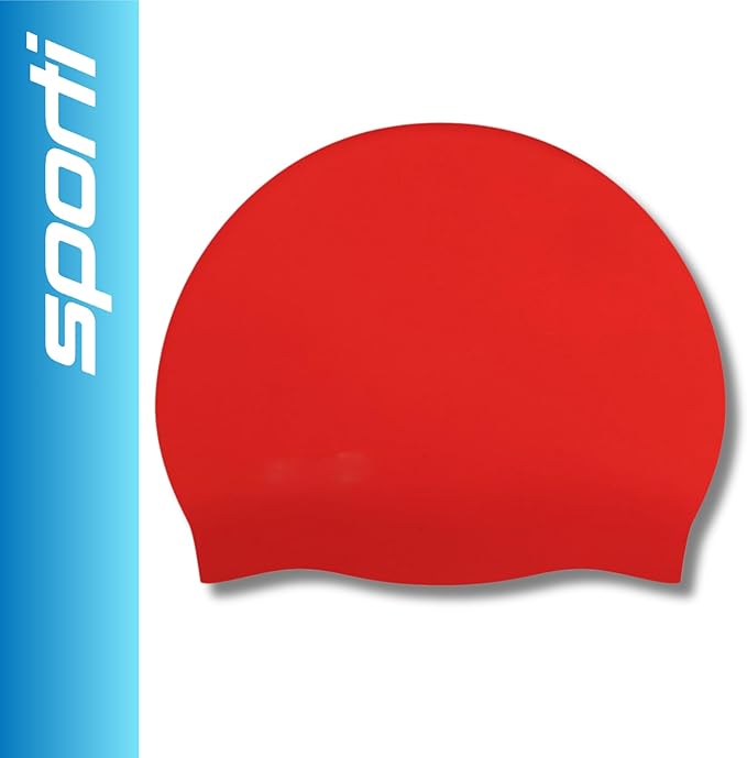 Sporti Silicone Swim Cap for Kids, Unisex Youth Swimming Cap, Protection Bathing Caps for Your Children, Aged 2-10