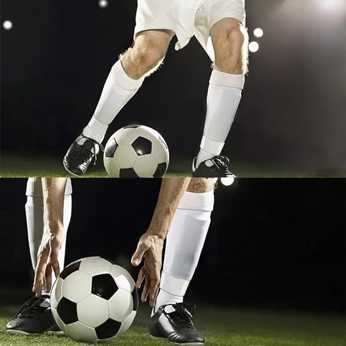 Men's Soccer Non Skid Ball Socks Anti Slip Grip Non Slip Socks, Shin Guard Sleeves, With Or Without Guard Straps for Football